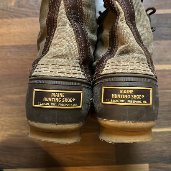Women's LL Bean Signature Waxed-Canvas Tall Maine Hunting Shoe 16”, Size 7m - Picture 7 of 10